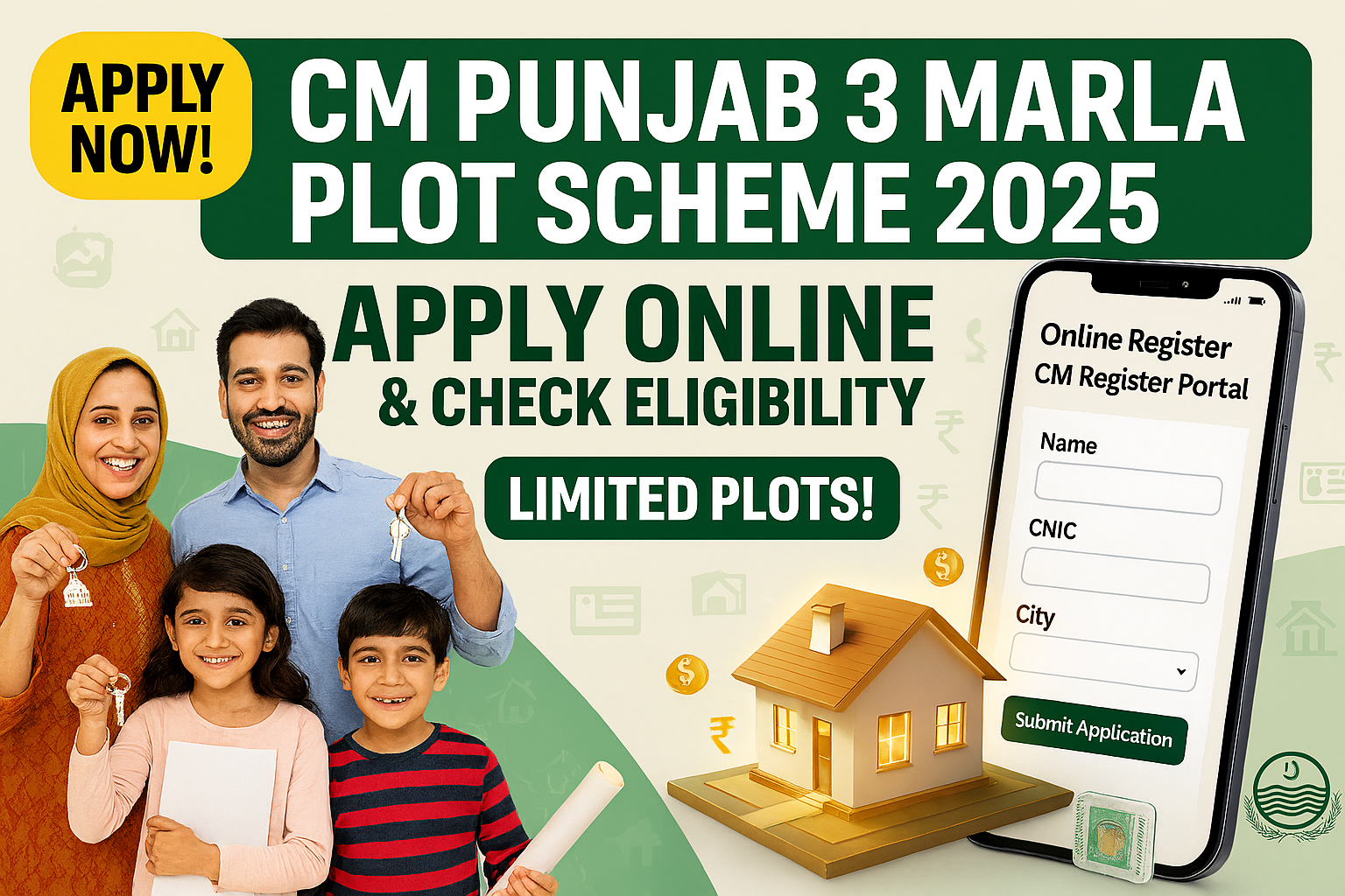 CM Punjab 3 Marla Plot Scheme 2025