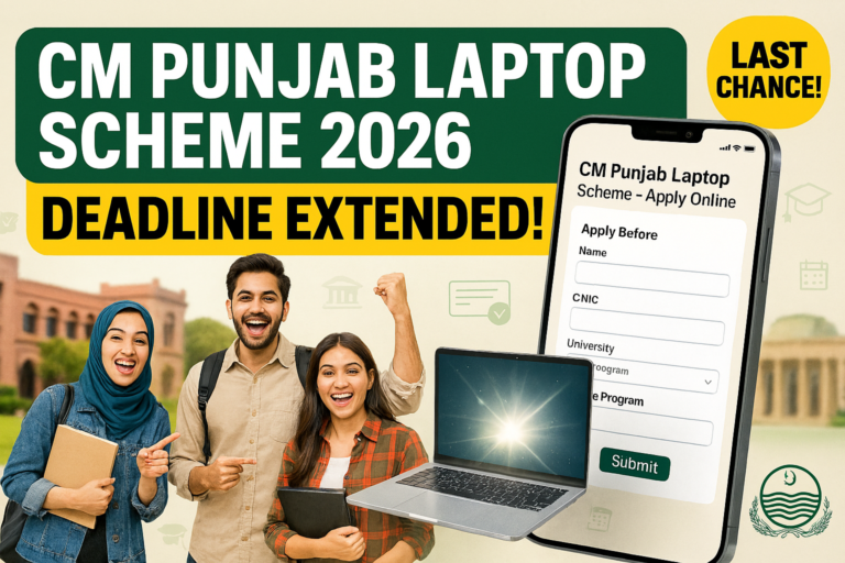 CM Punjab Laptop Scheme 2026 Deadline Extended – Apply Online Before March 20