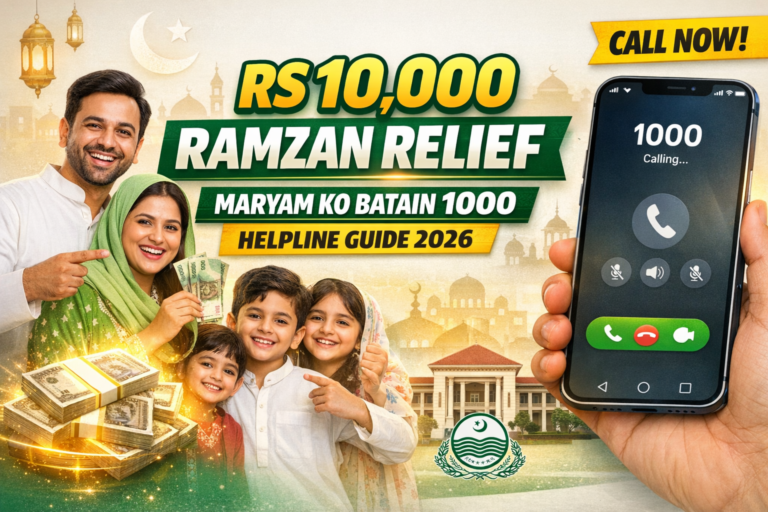 Maryam Ko Batain 1000 Helpline – Rs 10,000 Ramadan Relief Program 2026 Guide